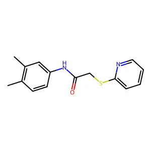 N-(3,4-dimethylphenyl)-2-(pyridin-2-ylsulfanyl)acetamide structure