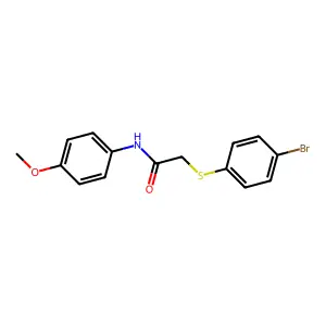 2-[(4-bromophenyl)sulfanyl]-N-(4-methoxyphenyl)acetamide structure