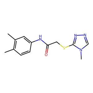 N-(3,4-dimethylphenyl)-2-[(4-methyl-4H-1,2,4-triazol-3-yl)sulfanyl]acetamide structure