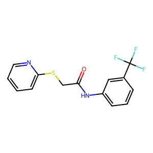 2-(pyridin-2-ylsulfanyl)-N-[3-(trifluoromethyl)phenyl]acetamide structure