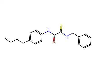 2-(benzylamino)-N-(4-butylphenyl)-2-thioxoacetamide structure