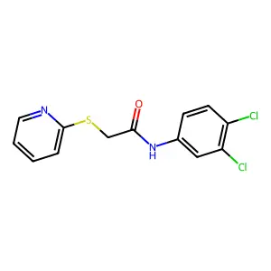 N-(3,4-dichlorophenyl)-2-(pyridin-2-ylsulfanyl)acetamide structure