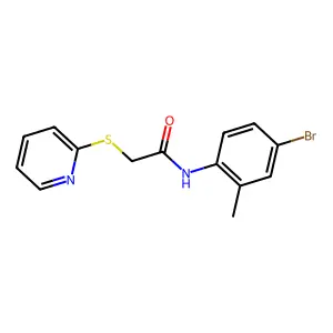 N-(4-bromo-2-methylphenyl)-2-(pyridin-2-ylsulfanyl)acetamide structure