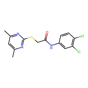 N-(3,4-dichlorophenyl)-2-[(4,6-dimethylpyrimidin-2-yl)sulfanyl]acetamide structure