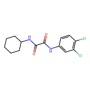 N-cyclohexyl-N'-(3,4-dichlorophenyl)oxamide structure