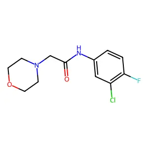 N-(3-chloro-4-fluorophenyl)-2-(morpholin-4-yl)acetamide structure