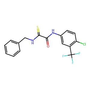 2-(benzylamino)-N-[4-chloro-3-(trifluoromethyl)phenyl]-2-thioxoacetamide structure