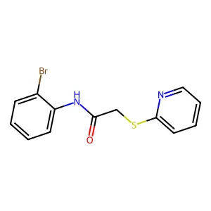 N-(2-bromophenyl)-2-(pyridin-2-ylsulfanyl)acetamide structure