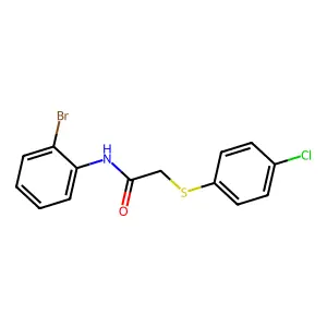 N-(2-bromophenyl)-2-[(4-chlorophenyl)sulfanyl]acetamide structure
