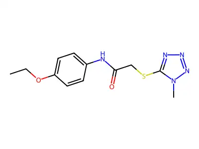 N-(4-ethoxyphenyl)-2-[(1-methyl-1H-1,2,3,4-tetrazol-5-yl)sulfanyl]acetamide structure
