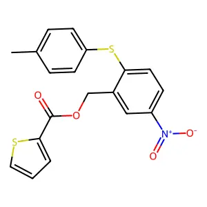 2-[(4-Methylphenyl)sulfanyl]-5-nitrobenzyl 2-thiophenecarboxylate structure