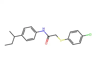 N-[4-(butan-2-yl)phenyl]-2-[(4-chlorophenyl)sulfanyl]acetamide structure