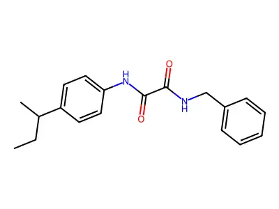 N-benzyl-N'-(4-butan-2-ylphenyl)oxamide structure