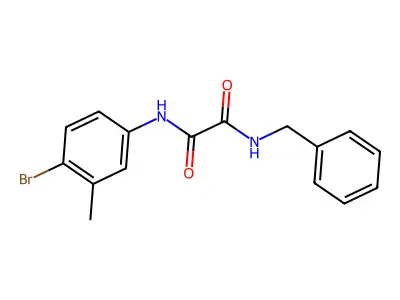 N-benzyl-N'-(4-bromo-3-methylphenyl)ethanediamide structure