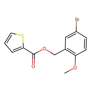 5-Bromo-2-methoxybenzyl 2-thiophenecarboxylate structure