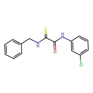 2-(benzylamino)-N-(3-chlorophenyl)-2-sulfanylideneacetamide structure