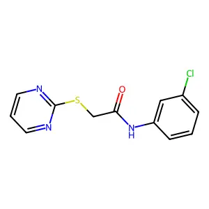 N-(3-chlorophenyl)-2-(2-pyrimidinylsulfanyl)acetamide structure