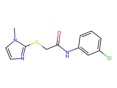N-(3-chlorophenyl)-2-[(1-methyl-1H-imidazol-2-yl)sulfanyl]acetamide structure