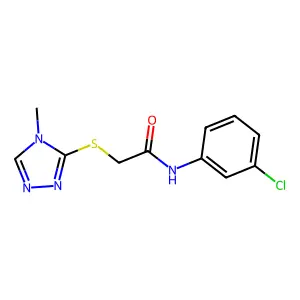N-(3-chlorophenyl)-2-[(4-methyl-4H-1,2,4-triazol-3-yl)sulfanyl]acetamide structure