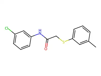 N-(3-chlorophenyl)-2-[(3-methylphenyl)sulfanyl]acetamide structure