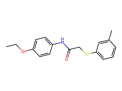 N-(4-ethoxyphenyl)-2-[(3-methylphenyl)sulfanyl]acetamide structure