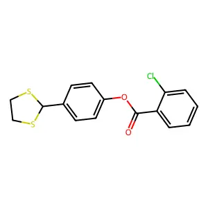4-(1,3-Dithiolan-2-yl)phenyl 2-chlorobenzoate structure