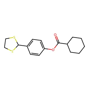 4-(1,3-Dithiolan-2-yl)phenyl cyclohexanecarboxylate structure
