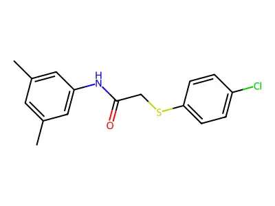 2-[(4-chlorophenyl)sulfanyl]-N-(3,5-dimethylphenyl)acetamide structure