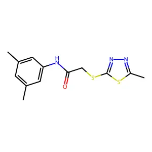 N-(3,5-dimethylphenyl)-2-[(5-methyl-1,3,4-thiadiazol-2-yl)sulfanyl]acetamide structure