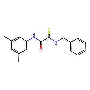 2-(benzylamino)-N-(3,5-dimethylphenyl)-2-thioxoacetamide structure