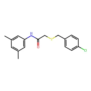 2-[(4-chlorobenzyl)sulfanyl]-N-(3,5-dimethylphenyl)acetamide structure