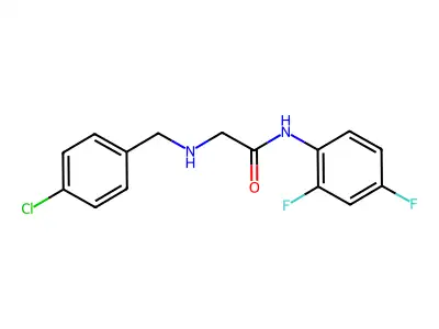 2-[(4-chlorophenyl)methylamino]-N-(2,4-difluorophenyl)acetamide structure