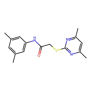 N-(3,5-Dimethylphenyl)-2-((4,6-dimethylpyrimidin-2-yl)thio)acetamide structure