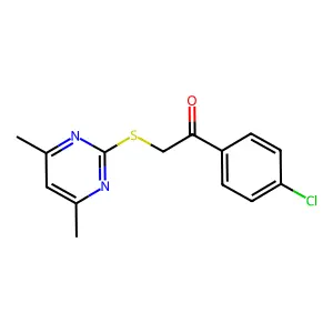 1-(4-Chlorophenyl)-2-[(4,6-dimethylpyrimidin-2-yl)sulfanyl]ethan-1-one structure