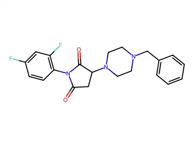 3-(4-Benzylpiperazin-1-yl)-1-(2,4-difluorophenyl)pyrrolidine-2,5-dione structure