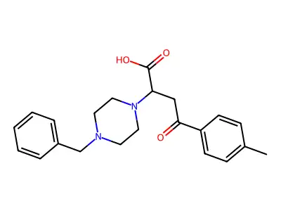 2-(4-Benzylpiperazino)-4-(4-methylphenyl)-4-oxobutanoic acid structure