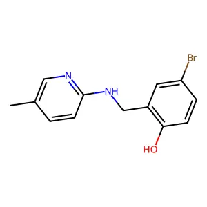 4-Bromo-2-{[(5-methylpyridin-2-yl)amino]methyl}phenol structure