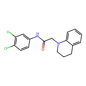 N-(3,4-Dichlorophenyl)-2-(1,2,3,4-tetrahydroquinolyl)ethanamide structure