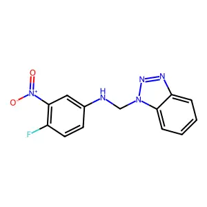 N-(1H-1,2,3-benzotriazol-1-ylmethyl)-4-fluoro-3-nitroaniline structure