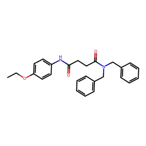 N',N'-dibenzyl-N-(4-ethoxyphenyl)butanediamide structure