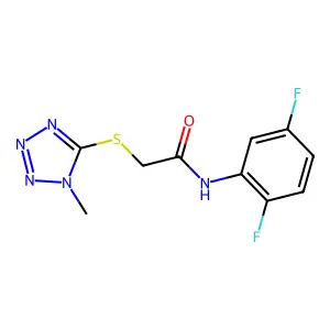 N-(2,5-difluorophenyl)-2-[(1-methyl-1H-1,2,3,4-tetrazol-5-yl)sulfanyl]acetamide structure
