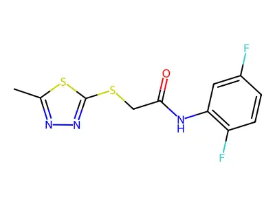 N-(2,5-difluorophenyl)-2-[(5-methyl-1,3,4-thiadiazol-2-yl)sulfanyl]acetamide structure