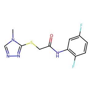 N-(2,5-difluorophenyl)-2-[(4-methyl-4H-1,2,4-triazol-3-yl)sulfanyl]acetamide structure