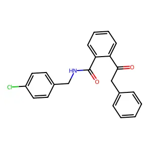 N-[(4-chlorophenyl)methyl]-2-(2-phenylacetyl)benzamide structure