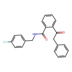 N-[(4-fluorophenyl)methyl]-2-(2-phenylacetyl)benzamide structure