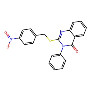 2-[(4-nitrobenzyl)sulfanyl]-3-phenyl-4(3H)-quinazolinone structure