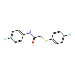 N-(4-fluorophenyl)-2-[(4-fluorophenyl)sulfanyl]acetamide structure