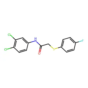 N-(3,4-dichlorophenyl)-2-[(4-fluorophenyl)sulfanyl]acetamide structure