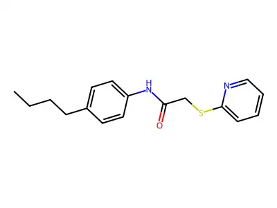 N-(4-butylphenyl)-2-(pyridin-2-ylsulfanyl)acetamide structure