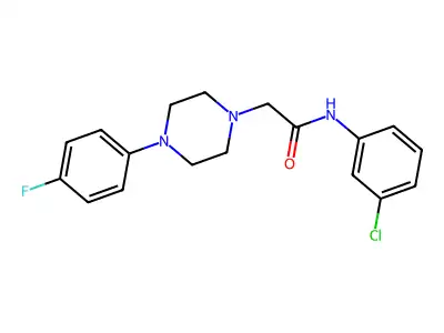 N-(3-chlorophenyl)-2-[4-(4-fluorophenyl)piperazin-1-yl]acetamide structure